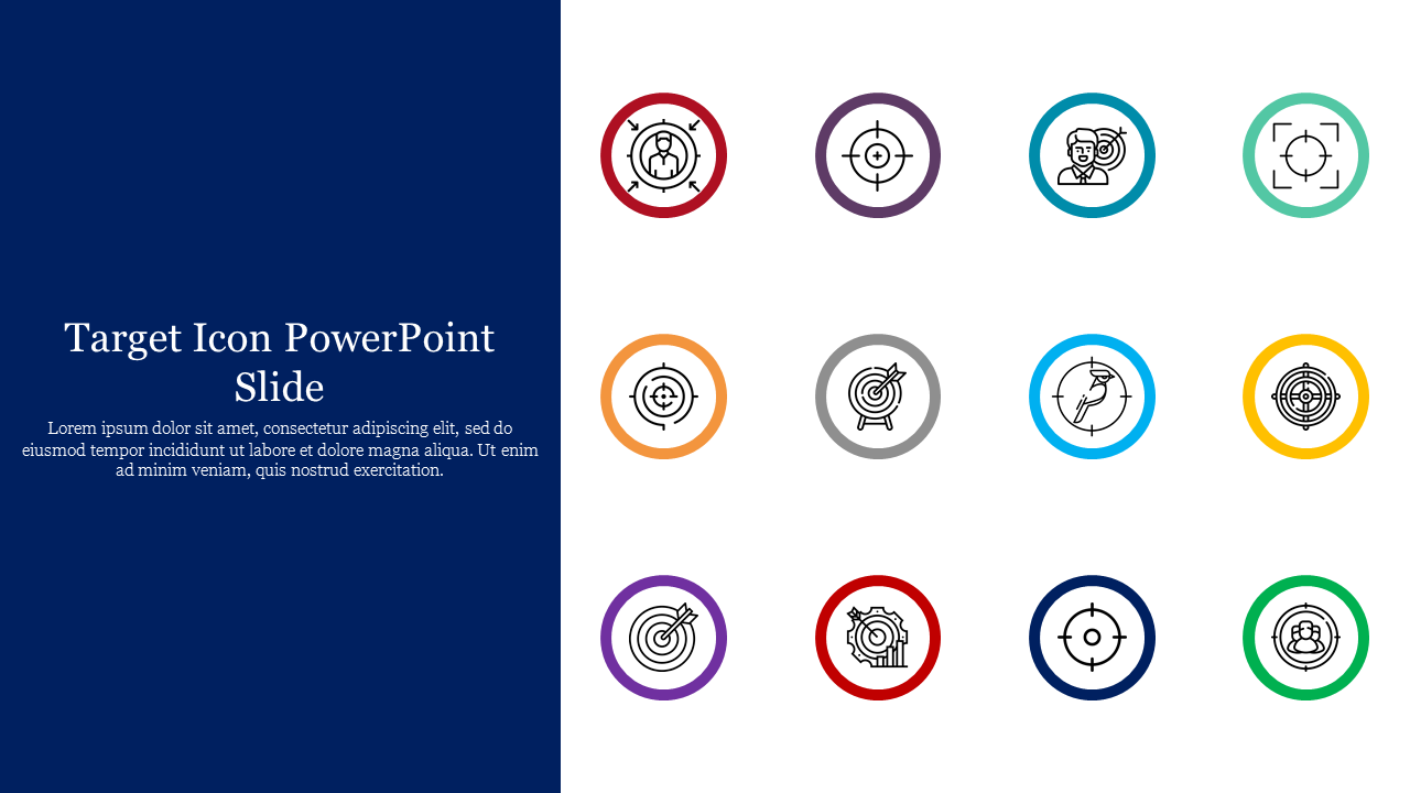 Target Icon PowerPoint Slide